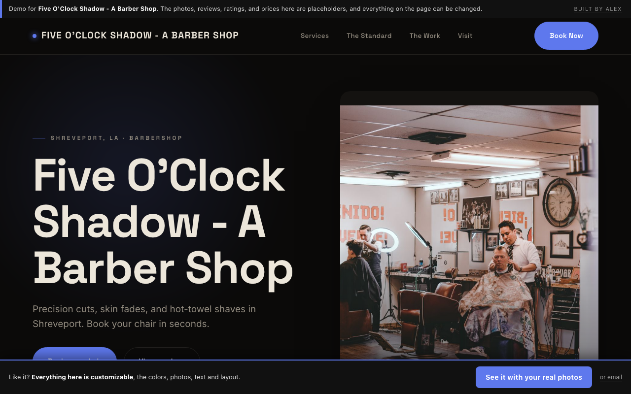 Five O'Clock Shadow website